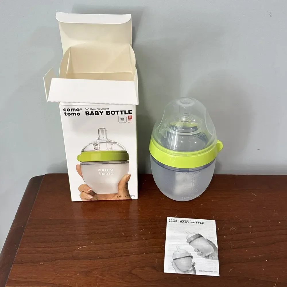 Como Tomo Natural Feel Slow Flow Baby Bottle BPA Free Green 5oz 150ml